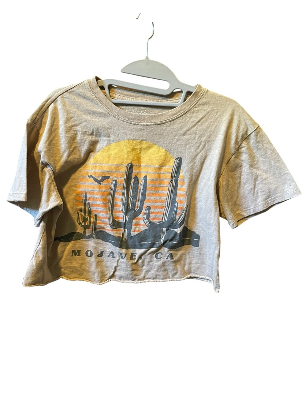 Cold Crush Beige Tee with Yellow Graphic